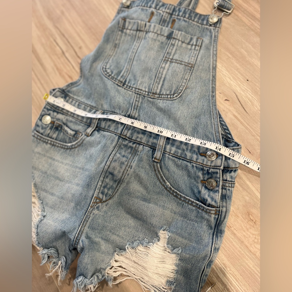 Insane Gene Jean Shorts Overalls Size Small - Picture 9 of 16